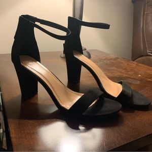 Womens black block heels. Size 10